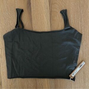 SKIMS RAW EDGE INTIMATES CAMI TOP GUNMETAL